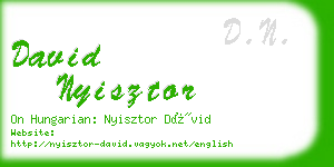 david nyisztor business card